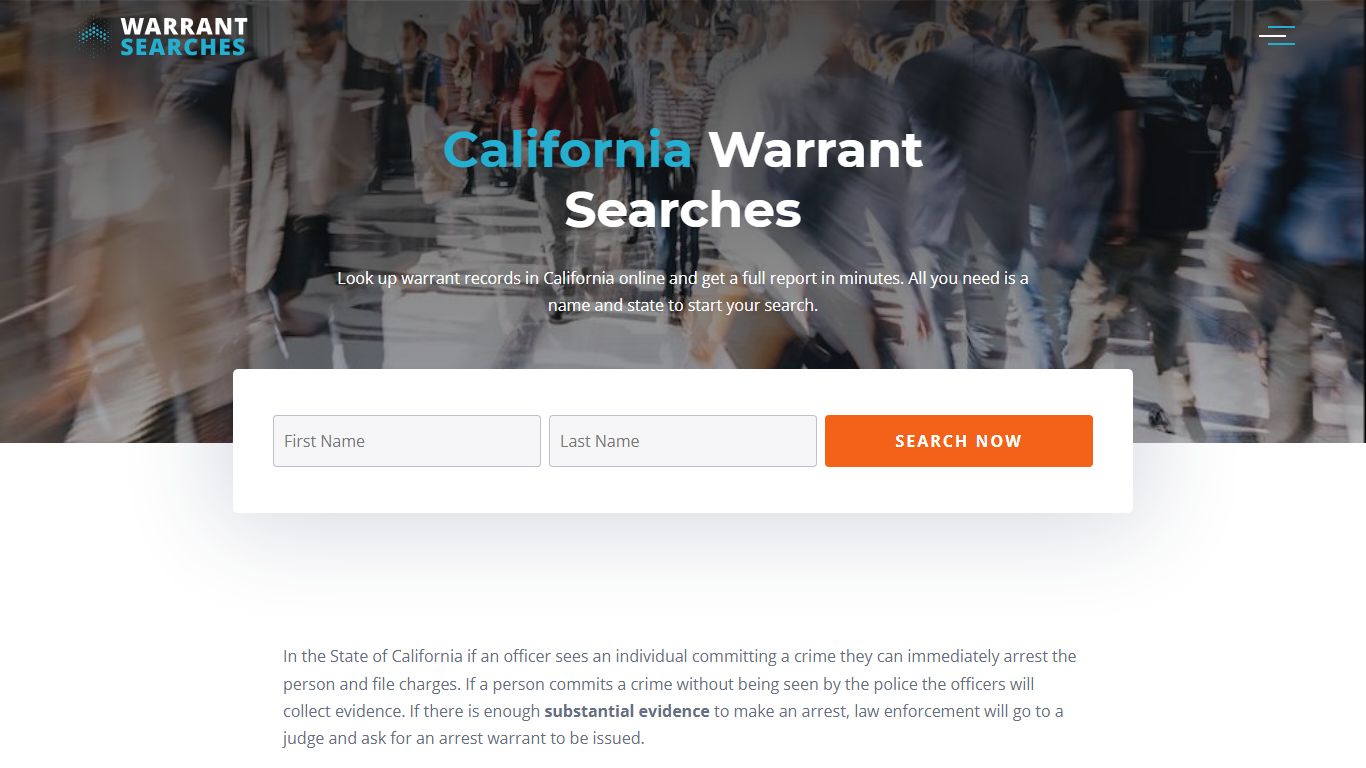 California Warrant Searches | Warrant Searches